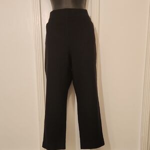 Chico's Black Wide-Leg Pull-On Pants